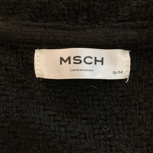 MSCH Copenhagen Cassidy Cole Cardigan Size S/M Lambswool Long Line Snap Front - Picture 3 of 6